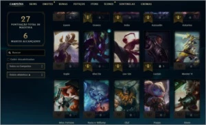 CONTA LOL DIAMANTE IV MUITA SKIN - League of Legends