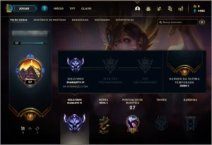 CONTA LOL DIAMANTE IV MUITA SKIN - League of Legends