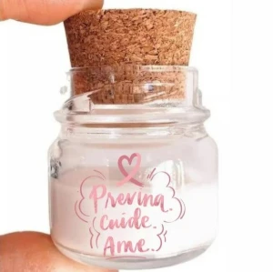 Mini Vela Aromática Outubro Rosa Brinde Corporativo 40 Gr - Artesanato e Personalizados