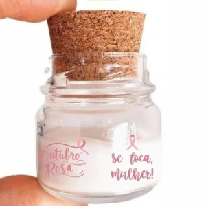 Mini Vela Aromática Outubro Rosa Brinde Corporativo 40 Gr