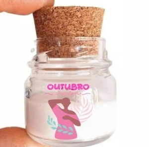 Mini Vela Aromática Outubro Rosa Brinde Corporativo 40 Gr - Artesanato e Personalizados