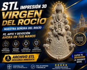 STL Impresión 3D Virgen del Rocio (Nuestra Señora del Rocío) - Impressão 3D e STL