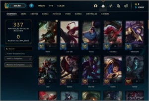 Conta bronze 2 com 91 champs e 82 skins (2229 RP na conta) - League of Legends LOL