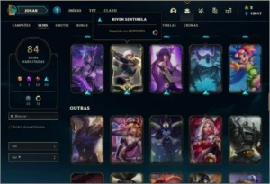 Conta bronze 2 com 91 champs e 82 skins (2229 RP na conta) - League of Legends LOL
