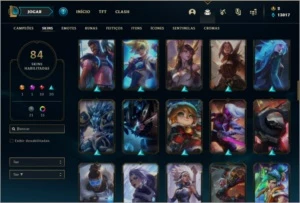 Conta bronze 2 com 91 champs e 82 skins (2229 RP na conta) - League of Legends LOL
