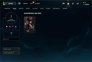 Conta Mestre com 22 Champs e 1 Skin + 13 Fragmentos - League of Legends LOL