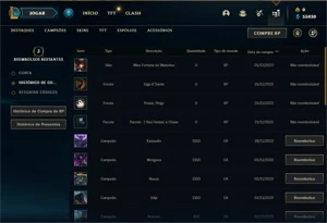 Conta Mestre com 22 Champs e 1 Skin + 13 Fragmentos - League of Legends LOL