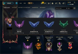 Conta de league of legends mestre LOL