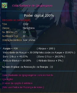 Conta LADMO servidor Omegamon com DB e item AOA - Digimon Masters Online