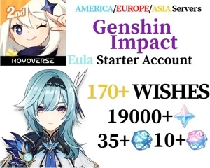 Conta farm Eula + 19000 gemas - Genshin Impact