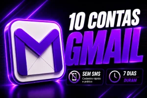 Gmail 10 contas duram 7 dias sem SMS - Emails