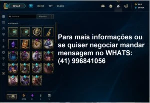 Conta LOL 492 skins 21 gemas gold 4 - League of Legends
