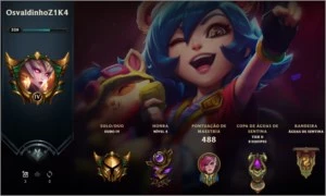 Conta LOL 492 skins 21 gemas gold 4 - League of Legends