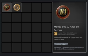 CONTA STEAM 18 ANOS COM MEDALHAS 5/10 DE SERVIÇO - Counter Strike CS