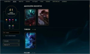 Conta diamante 4 com 25 skins e 3 cromas,96 champs - League of Legends LOL