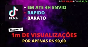 1 milhão de Visualizações no TikTok|Melhor qualidade|Rápido - Redes Sociais