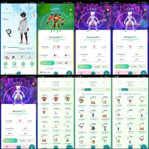 Pokémon GO Conta lvl59 | 3 Mewtwo | Buzzwole Shiny|F016
