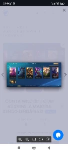 Conta com skins da lux bordado celestial e outras lendárias - League of Legends: Wild Rift LOL WR