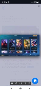 Conta com skins da lux bordado celestial e outras lendárias - League of Legends: Wild Rift LOL WR