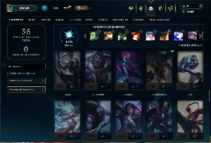 Conta Esmeralda 4 com 75 campeões e 6 skins - League of Legends LOL