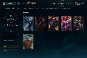 Conta Esmeralda 4 com 75 campeões e 6 skins - League of Legends LOL