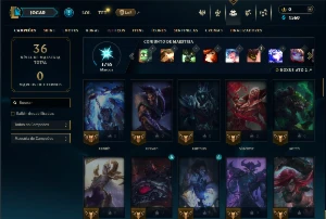 Conta Esmeralda 4 com 75 campeões e 6 skins - League of Legends LOL