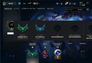 Conta Esmeralda 4 com 75 campeões e 6 skins