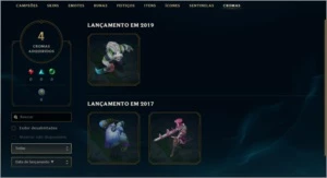 Conta de lol/Nível 142/Ouro lV/CINQUENTA E UMA SKINS - League of Legends