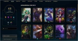 Conta de lol/Nível 142/Ouro lV/CINQUENTA E UMA SKINS - League of Legends