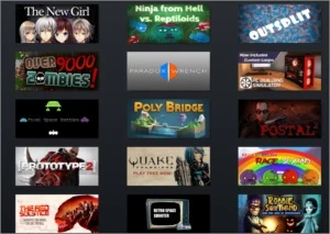 Steam com 104 jogos