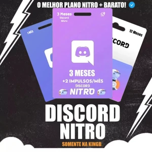 Discord Nitro Gaming 3 Meses + 6 Impulsos | Gift - Assinaturas e Premium
