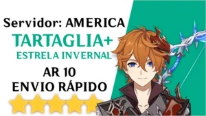 CONTA GENSHIN IMPACT COM TARTAGLIA + ESTRELA INVERNA AR 10⭐✨