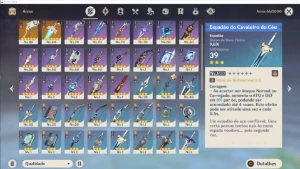 CONTA GENSHIN AR 47 - 10 DROP 5* + INFO NA DESCRIÇÃO - Genshin Impact