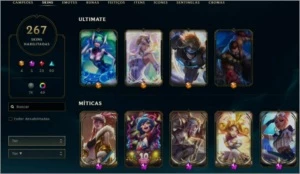 Conta League of Legends com todos os Champs e 200 skins+ LOL