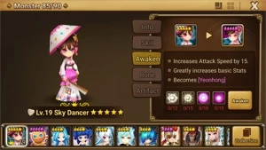 Reroll Summoners War lvl10 com Sky Dancer de Luz - Yeonhong