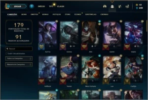 Conta prata 4 com 75 champs e 63 skins + 3 Ultimates - League of Legends LOL