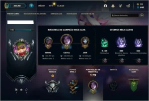 Conta prata 4 com 75 champs e 63 skins + 3 Ultimates - League of Legends LOL