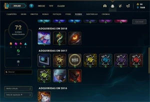 CONTA LEAGUE OF LEGENDS LOL