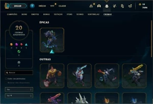 Conta ouro 4 com 155 Champs e 148 Skins (4 Ultimates) - League of Legends LOL
