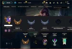 Conta ouro 4 com 155 Champs e 148 Skins (4 Ultimates) - League of Legends LOL