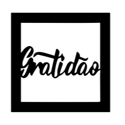 Kit 3 Quadros Fé Amor Gratidão em MDF Preto 25 cm - Artesanato e Personalizados