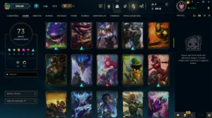 Conta LoL Platina 3 - Honra 5 - 94 campeões, 73 skins - League of Legends