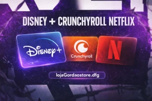 🔥📺 Combo 30 Dias – Crunchyroll + Netflix + Disney+ 📺🔥