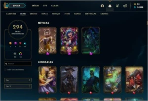 VENDO CONTA D1 294 SKINS - League of Legends LOL