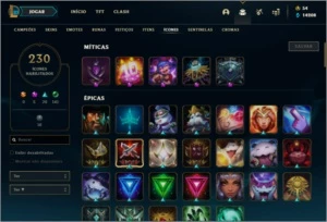 VENDO CONTA D1 294 SKINS - League of Legends LOL