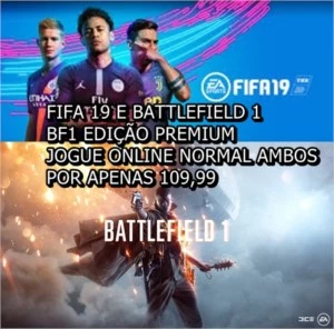 conta origin com fifa 19 e bf1 edição premium - Outros