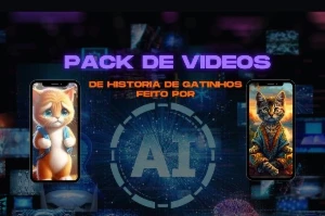 100 Videos de gatinhos feito com IA - Softwares e Licenças