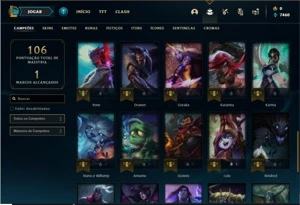 Conta Platina 4 com 45 Champs e 18 Skins - League of Legends LOL