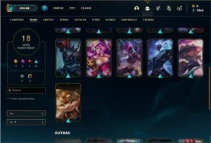 Conta Platina 4 com 45 Champs e 18 Skins - League of Legends LOL