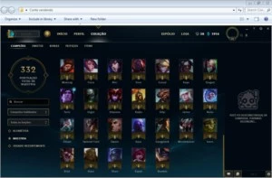 Vendo conta Lv 59 - 332 Maestrias - 82 Champ 27 Box Prata5 - League of Legends LOL